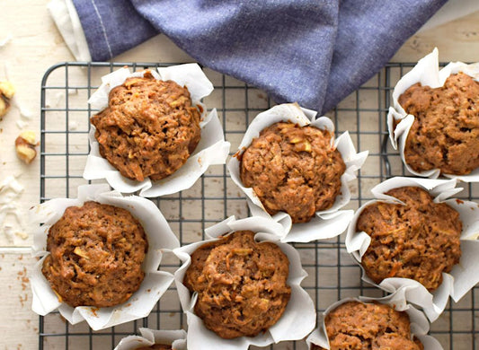 Muffins de Plátano, Zanahoria y Caramelo 🥕 | Vegano 🌱