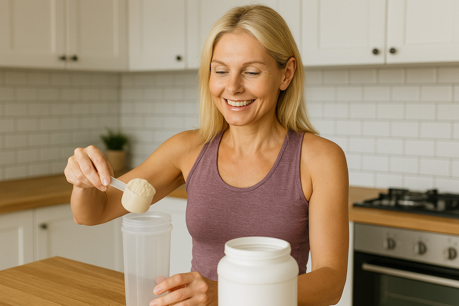 Mujer disfrutando nutrición saludable como parte del estilo de vida Living Foods