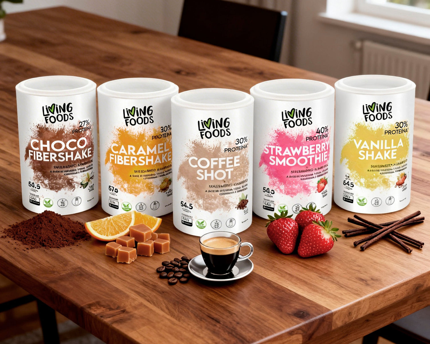 Productos de superalimentos y proteínas vegetales Living Foods